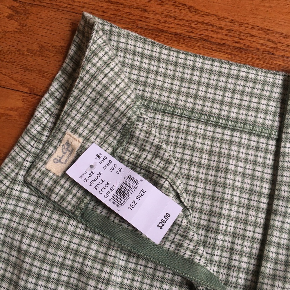 NWT PacSun John Galt 1 size green plaid mini skirt. - Picture 4 of 6
